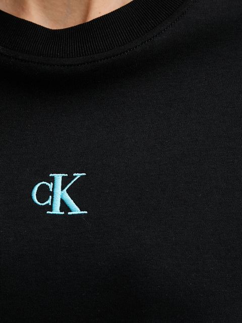 Calvin Klein Jeans longsleeve bawełniany kolor czarny LV047D223G