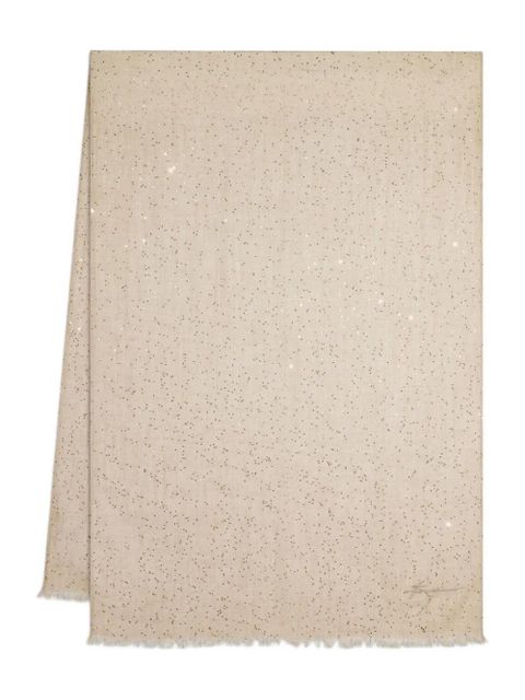 Ferragamo sequin-embellished scarf - Natural - zdjęcie produktu nr 1