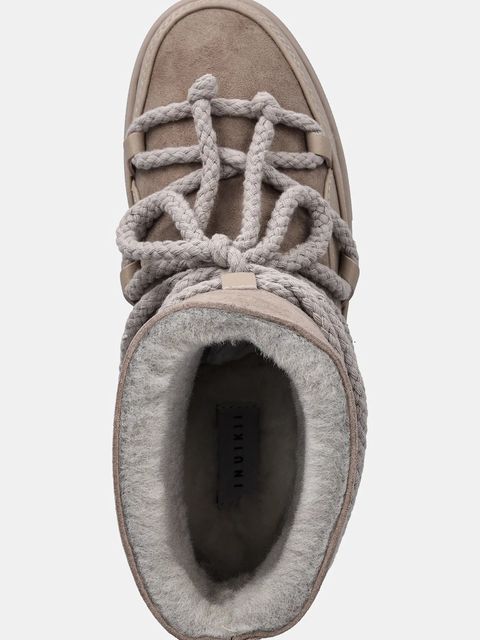 Inuikii śniegowce zamszowe Classic Wedge kolor szary 1001.004.0042.030