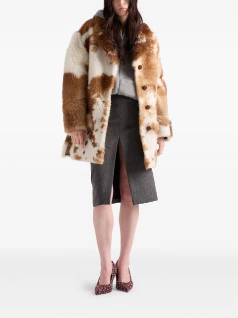 Prada front-slit wool mini skirt - Grey