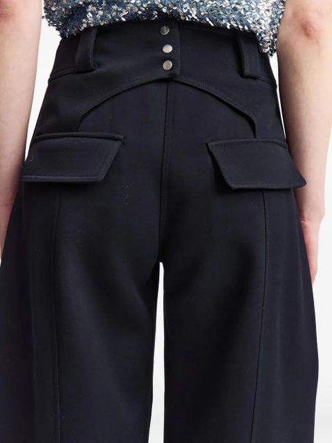 16Arlington Pola piped-seam pocket tapered trousers - Black