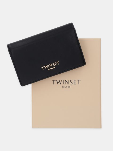 Twinset portfel damski kolor czarny 252TL8013