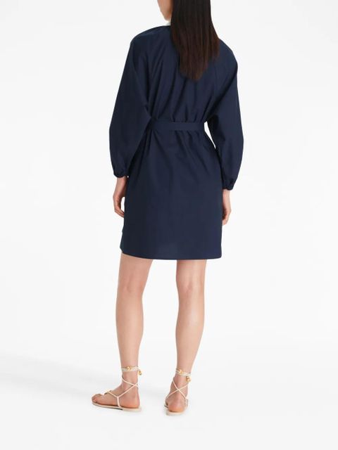 Tory Burch balloon-sleeve cotton tunic dress - Blue