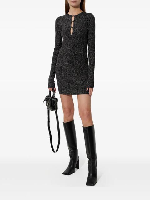 AMIRI keyhole long-sleeve mini dress - Black