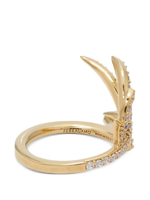 Ferragamo crystal ring (52mm) - Gold