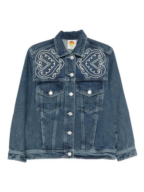FARM Rio embroidered chest-pocket jacket - Blue - zdjęcie produktu nr 1
