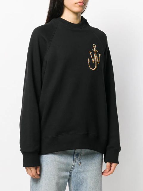 JW Anderson logo embroidered sweatshirt - Black