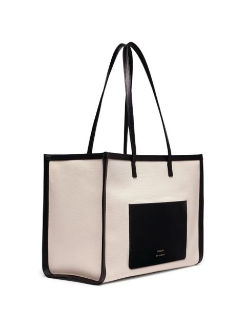 LouLou de Saison leather trim patch pocket shoulder bag - Neutrals