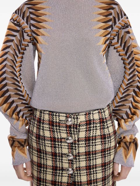 Rabanne jacquard sweater - Grey