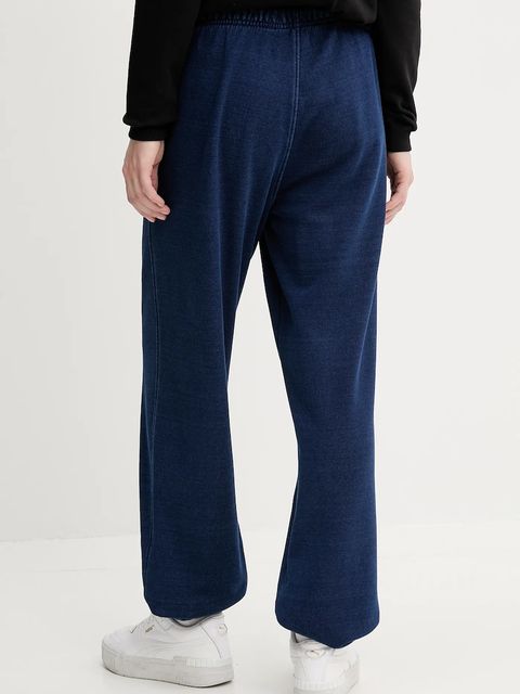 Guess Jeans spodnie dresowe bawełniane damskie kolor granatowy gładkie W5YB65 KCXQ1