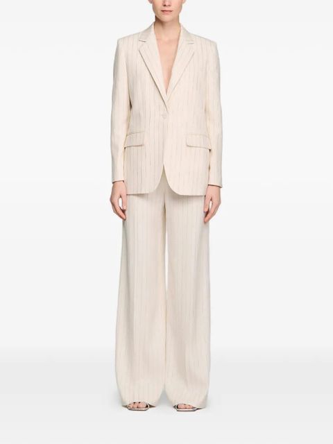 SANDRO striped-pattern blazer - Neutrals - zdjęcie produktu nr 2