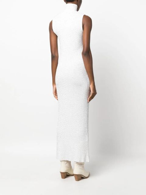 Missoni sequin-embellished ribbed dress - White