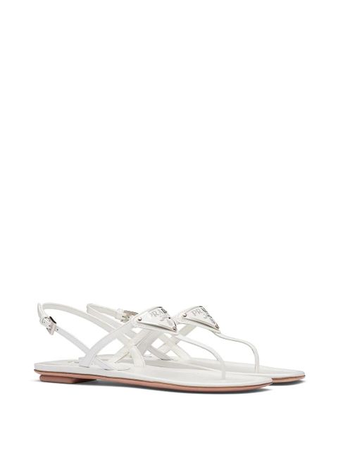 Prada thong strap sandals - White