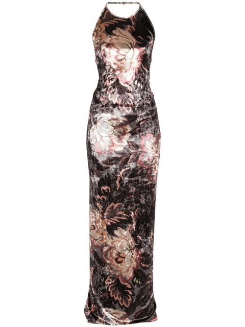 ETRO printed chenille maxi dress - Grey - zdjęcie produktu nr 1