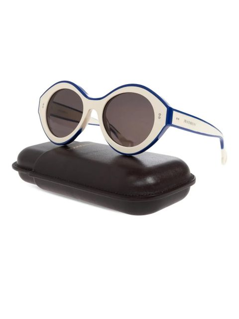 JW Anderson oval-frame tinted sunglasses - White