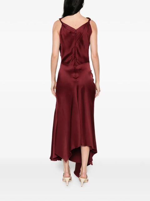 Victoria Beckham draped midi dress - Red