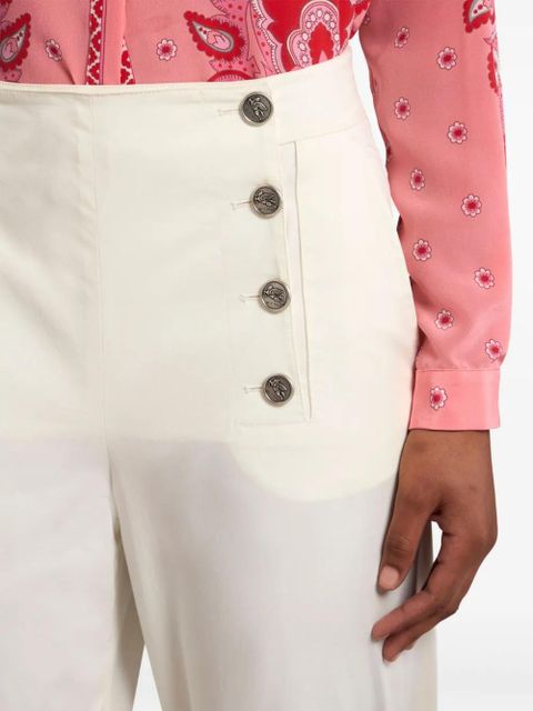 ETRO buttoned palazzo pants - White