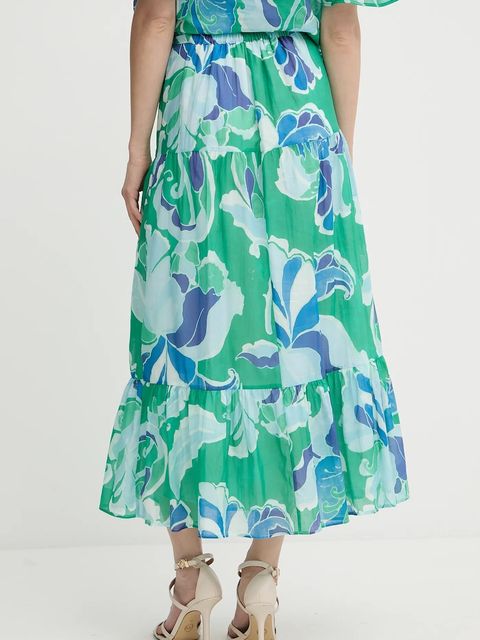 Morgan spódnica kolor zielony maxi rozkloszowana JFLIX.F