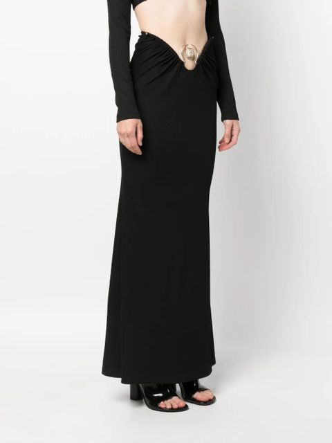 Christopher Esber Orbit ruched maxi skirt - Black