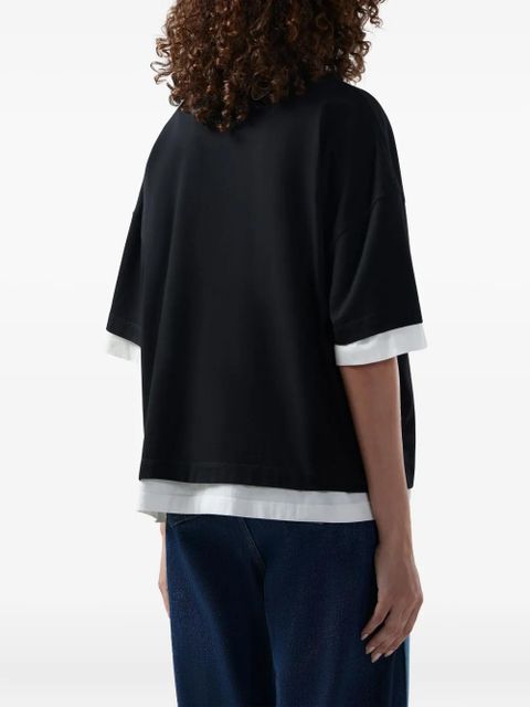 GCDS perforated layered T-shirt - Black