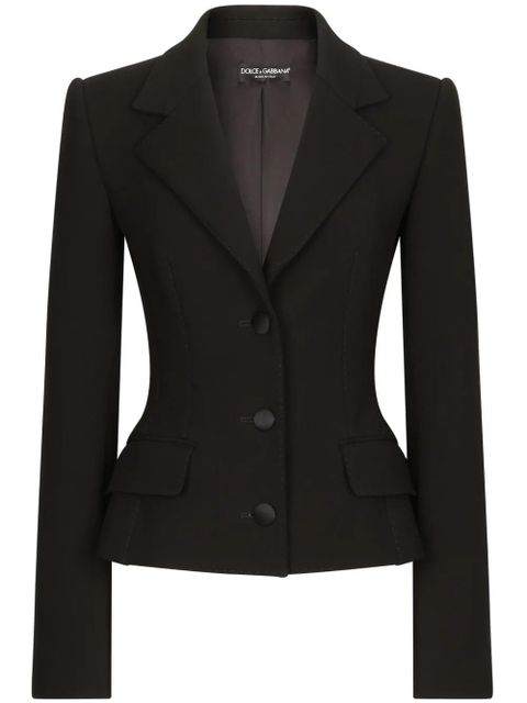 Dolce & Gabbana virgin wool-blend blazer - Black - zdjęcie produktu nr 1