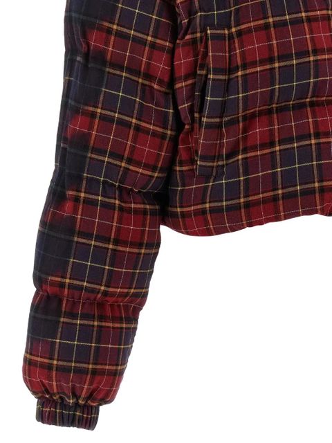 Off-White Arrow checked bomber jacket - Red