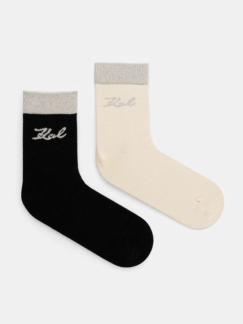 Karl Lagerfeld skarpetki 2-pack kolor czarny 246W6001 - zdjęcie produktu nr 1