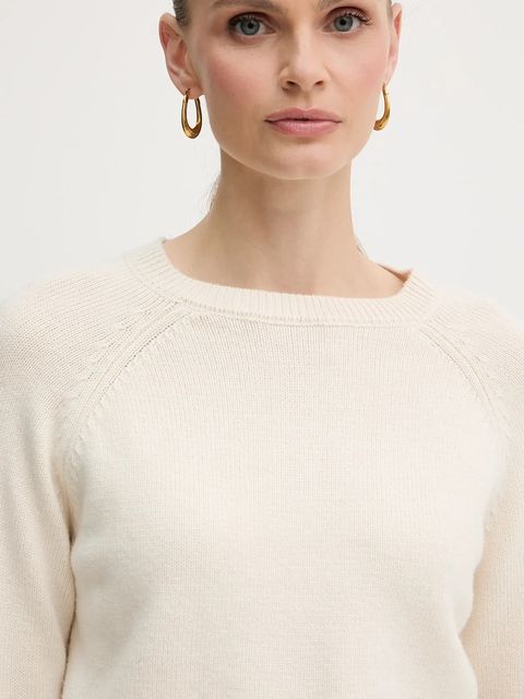 Silvian Heach sweter z domieszką wełny PICOULANE damski kolor beżowy GPA25233MA