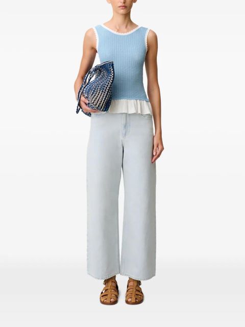 Claudie Pierlot ruffled knitted top - Blue - zdjęcie produktu nr 2