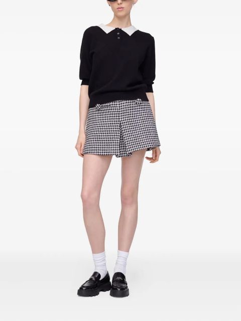 Marc Jacobs gingham tweed mini skirt - Black - zdjęcie produktu nr 2