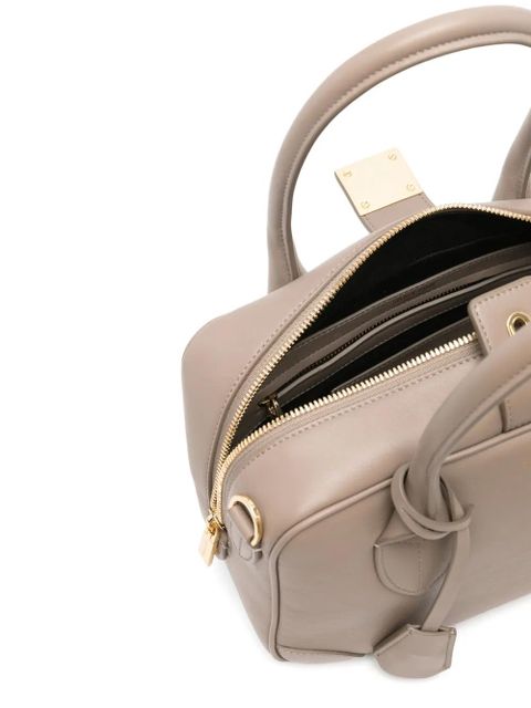 Golden Goose logo-print leather tote bag - Neutrals