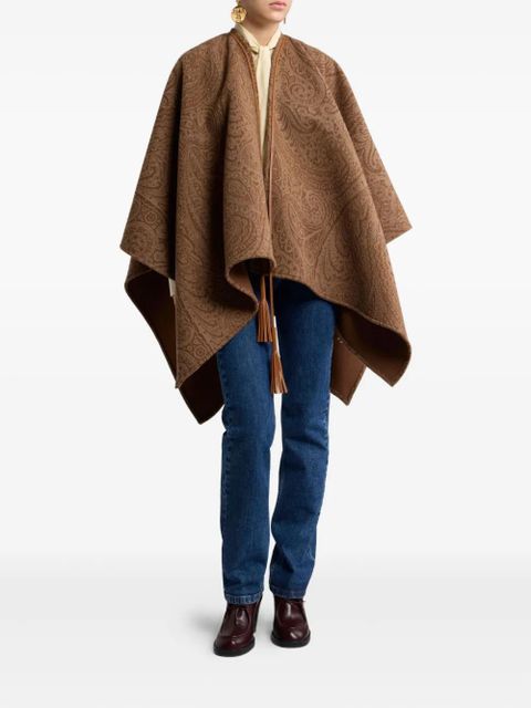 ETRO paisley jacquard cape - Brown - zdjęcie produktu nr 2