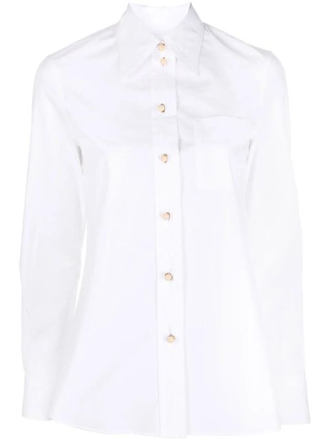 Lanvin point-collar cotton shirt - White - zdjęcie produktu nr 1
