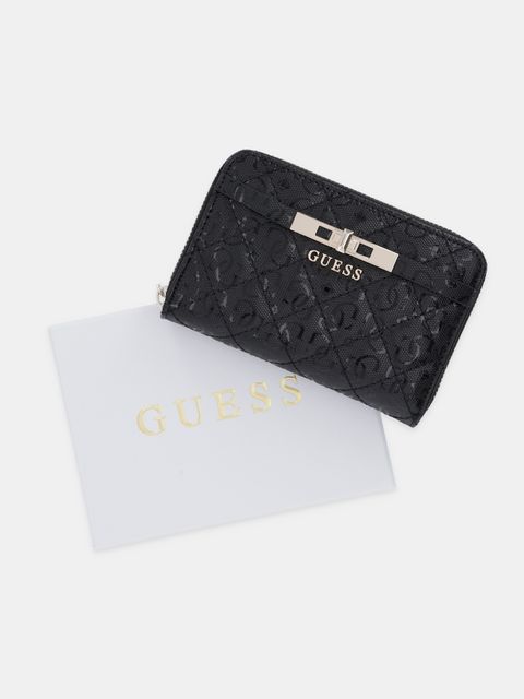 Guess portfel IDRA damski kolor czarny SWGG81 57140