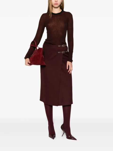 Max Mara buckled wrap skirt - Red - zdjęcie produktu nr 2
