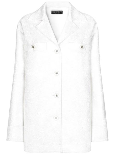 Dolce & Gabbana jacquard brocade coat - White - zdjęcie produktu nr 1
