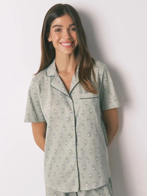 women'secret komplet piżamowy bawełniany damska kolor zielony 3592468 - zdjęcie produktu nr 2