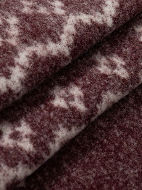 Tommy Hilfiger szalik z dodatkiem wełny damski kolor bordowy wzorzysty AW0AW17968