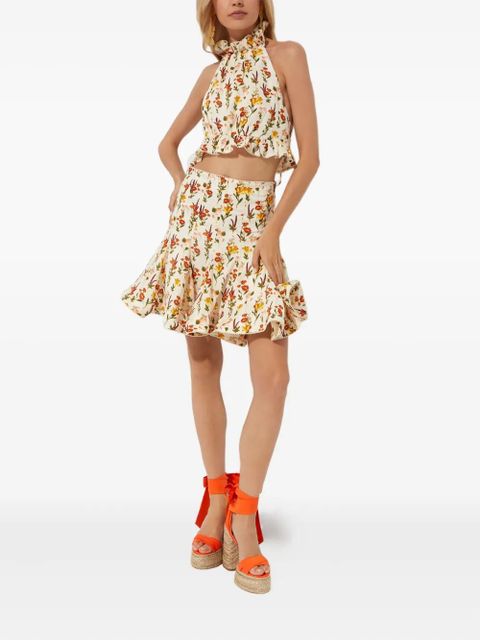 Agua By Agua Bendita Cerezo Clementina mini skirt - Neutrals