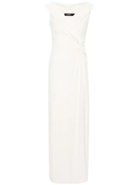 Lauren Ralph Lauren knot-detailed cady maxi dress - Neutrals - zdjęcie produktu nr 1