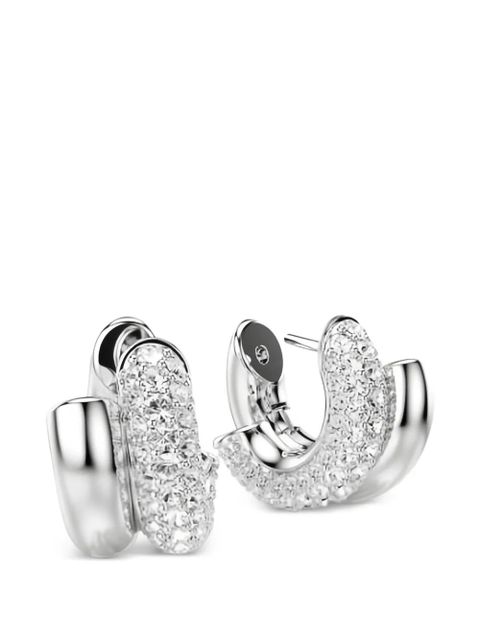 Swarovski Dextera hoop earrings - Silver - zdjęcie produktu nr 2