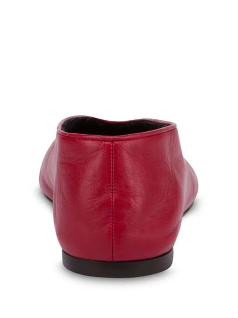 Moschino leather ballerina shoes - Red