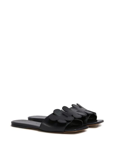 Marni floral-appliqué slide sandals - Black