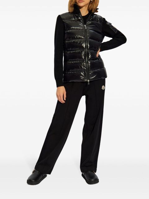 Moncler logo-patch virgin wool track pants - Black - zdjęcie produktu nr 2