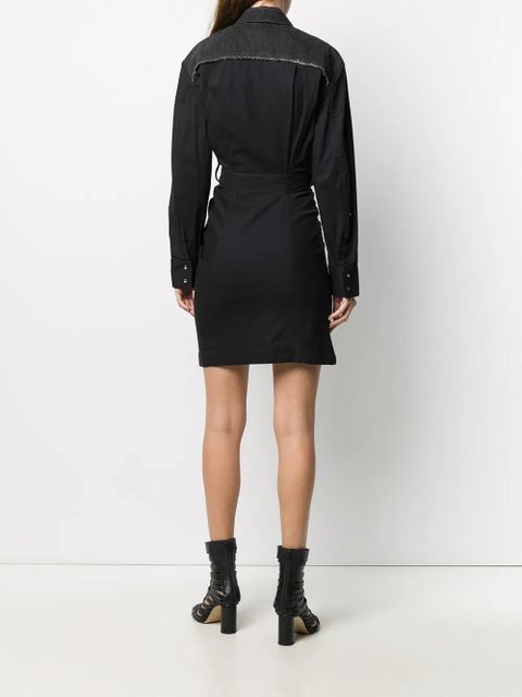 Diesel belted shirt dress - Black