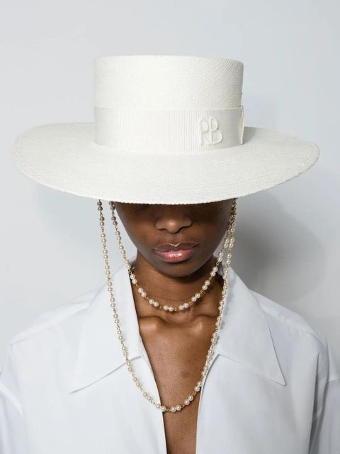 Ruslan Baginskiy Double-chain strap boater hat - Neutrals - zdjęcie produktu nr 2