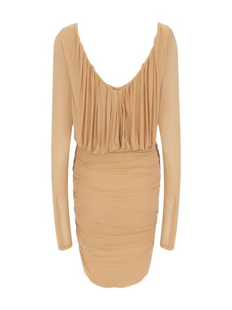 Saint Laurent V-neck minidress - Neutrals