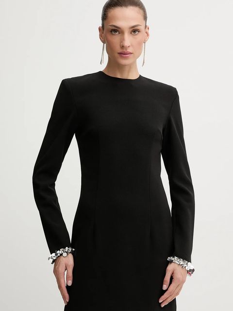 Rotate sukienka kolor czarny mini rozkloszowana 115165100