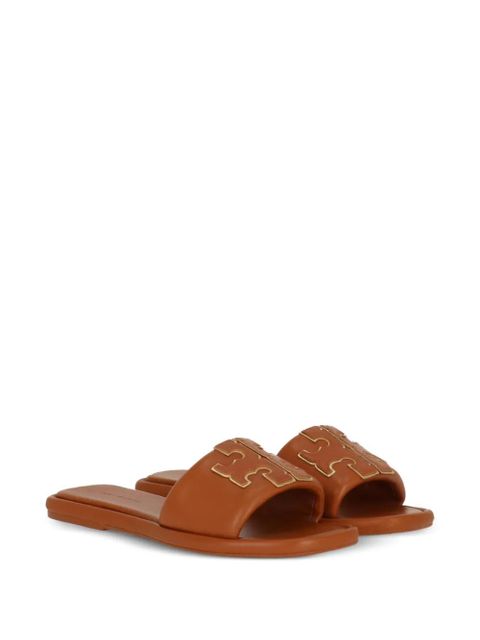 Tory Burch Double T Sport slides - Brown - zdjęcie produktu nr 2