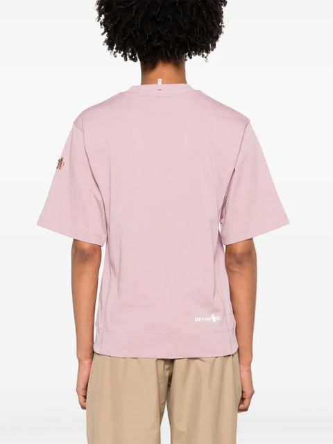 Moncler Grenoble logo-appliqué cotton T-shirt - Pink